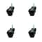 Service Caster 2 Inch Gloss Black Hooded 5/16 Inch Threaded Stem Ball Caster SCC, 4PK SCC-TS01S20-POS-GB-516-4 - alternate 1